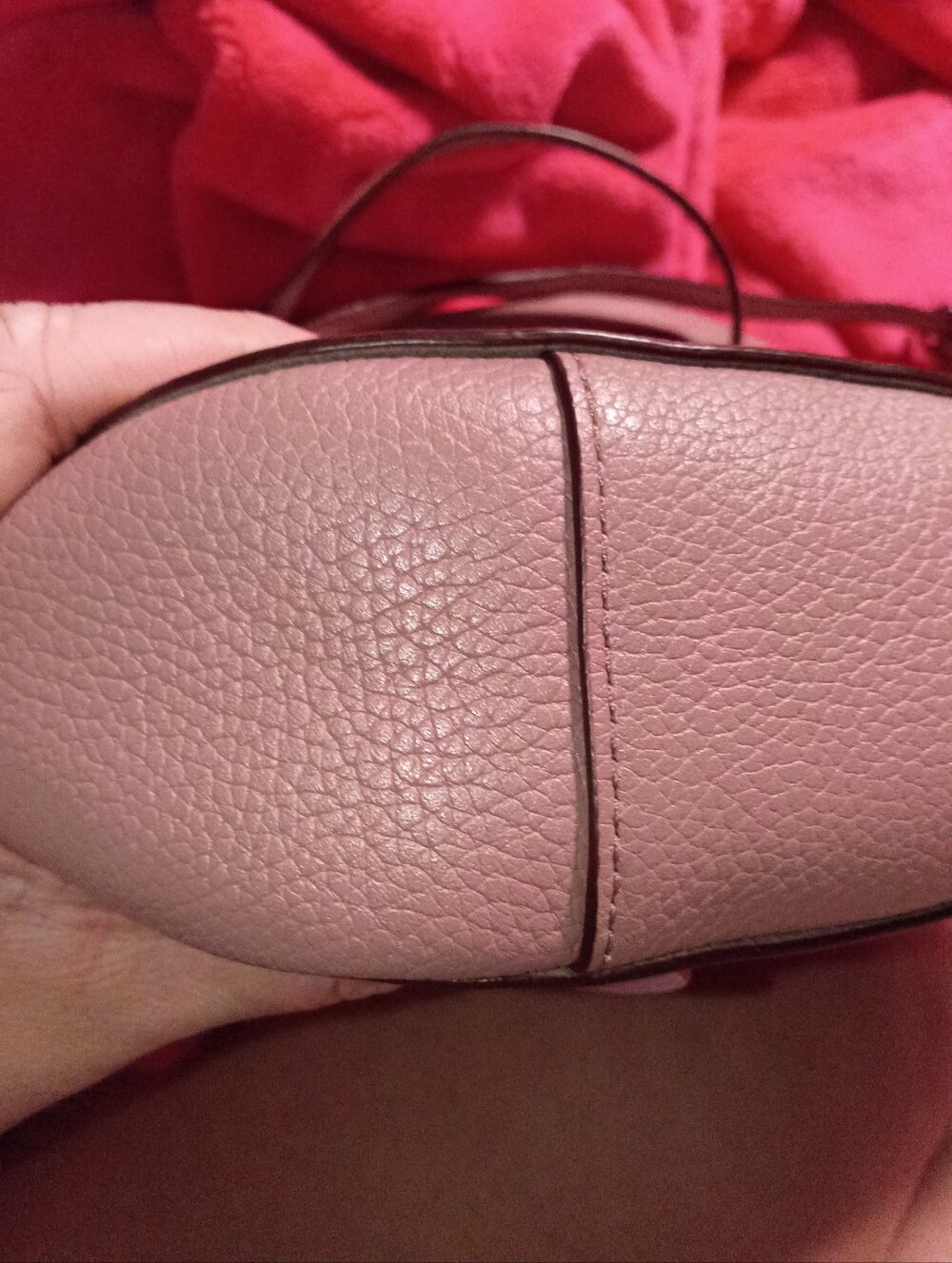 Coach Dusty Rose Pebbled Leather Shoulder Bag - Picture 5 of 8